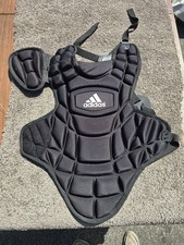 Adidas Baseball Chest Protector Boys Size M Black Padded Youth Catcher Gear