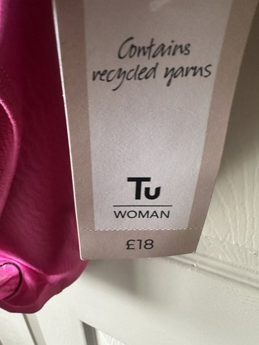 Costume da bagno monospalla rosa TU (Sainsbury’s) taglia 26 nuovo con etichetta - Foto 3 di 4