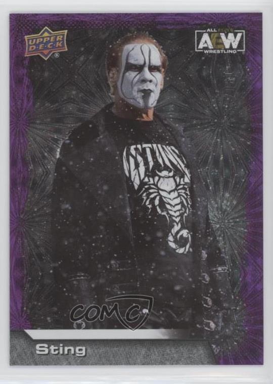 2022 Upper Deck AEW All Elite Wrestling Purple Pyro /199 Sting #76 0pk5