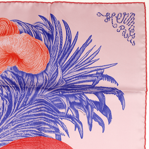 NWT Hermes Scarf PLUMETS ET PANACHES 90cm Silk Carre Foulard FLORENCE MANLIK - Picture 3 of 7