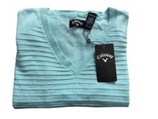 Callaway Men?s Golf XL Jumper Light Blue Cotton/ Silk Blend