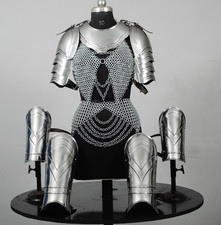 Female Knight Armor Suit, Steel LARP Cosplay Costum
