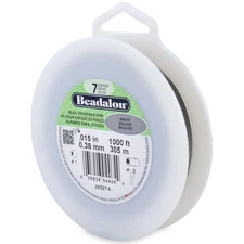 Beadalon 7-Strand Beading Wire, .015in Diameter 1000ft Spool, Stringing Wire