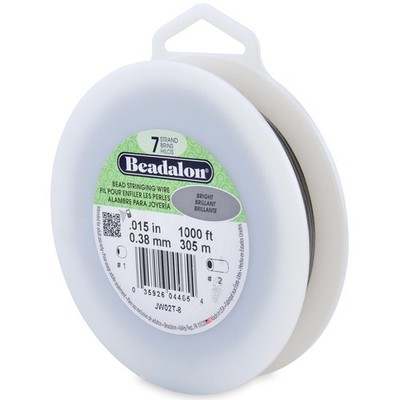 Beadalon 7-Strand Beading Wire, .015in Diameter 1000ft Spool, Stringing Wire