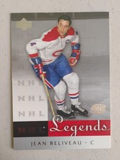 01 02 UPPER DECK NHL LEGENDS JEAN BELIVEAU #31 CANADIENS