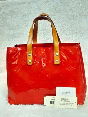 [Unused] Louis Vuitton Reed PM Vernis Handbag Rouge (Red)