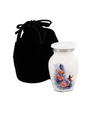 Butterfly Humming Bird Keepsake Cremation Urns for Human Ashes - Decorative U...