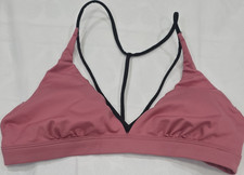 Victoria Sport Pink Black Sports Bra Pullover Racerback Wireless Women's M