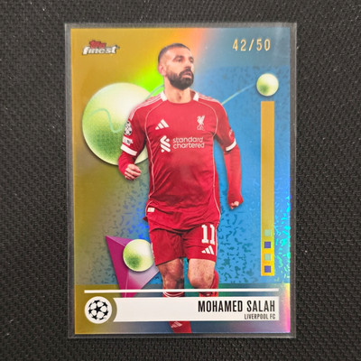 Topps 2025 Finest UCL Mohamed Salah Liverpool FC #117 Serial 42/50