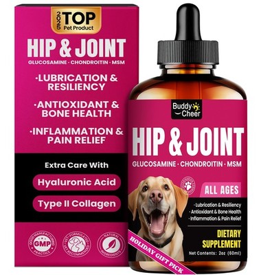 Glucosamine for Dogs, Liquid Hip and Joint B-60ml, 6.Red-Joint Drops 