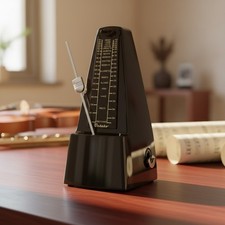Classic Black Mechanical Metronome: Perfect for Piano, Guitar, Violin  More