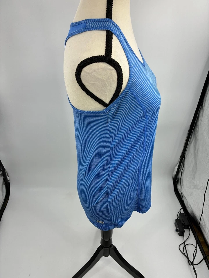 Camiseta sin mangas Danskin para mujer talla S azul espalda deportiva entrenamiento ropa deportiva camisa Foto 3 de 4