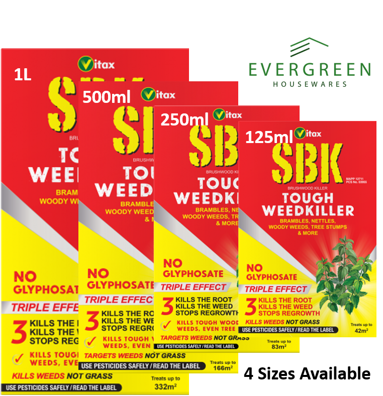 Tough Weed Killer Brushwood Tree Stump Vitax SBK Bramble Nettle 1L