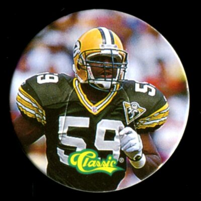 1993 Classic NFL Football Pogs TONX #121 WAYNE SIMMONS GREEN BAY PACKERS ROOKIE