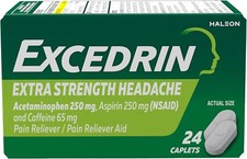 Excedrin Extra Strength Caplets for Headache Pain Relief, 24 Count