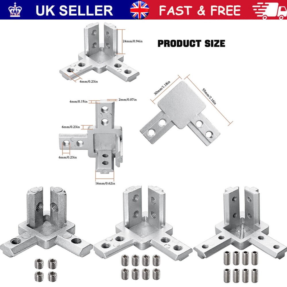 3 Way Steel Corner Bracket 40 Series Bracket 3 Way Curved Connector