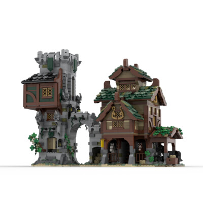 ZITIANYOUBUILD MEDIEVAL STABLE & MEDIEVAL GUARD TOWER for Castle 2888 PCS