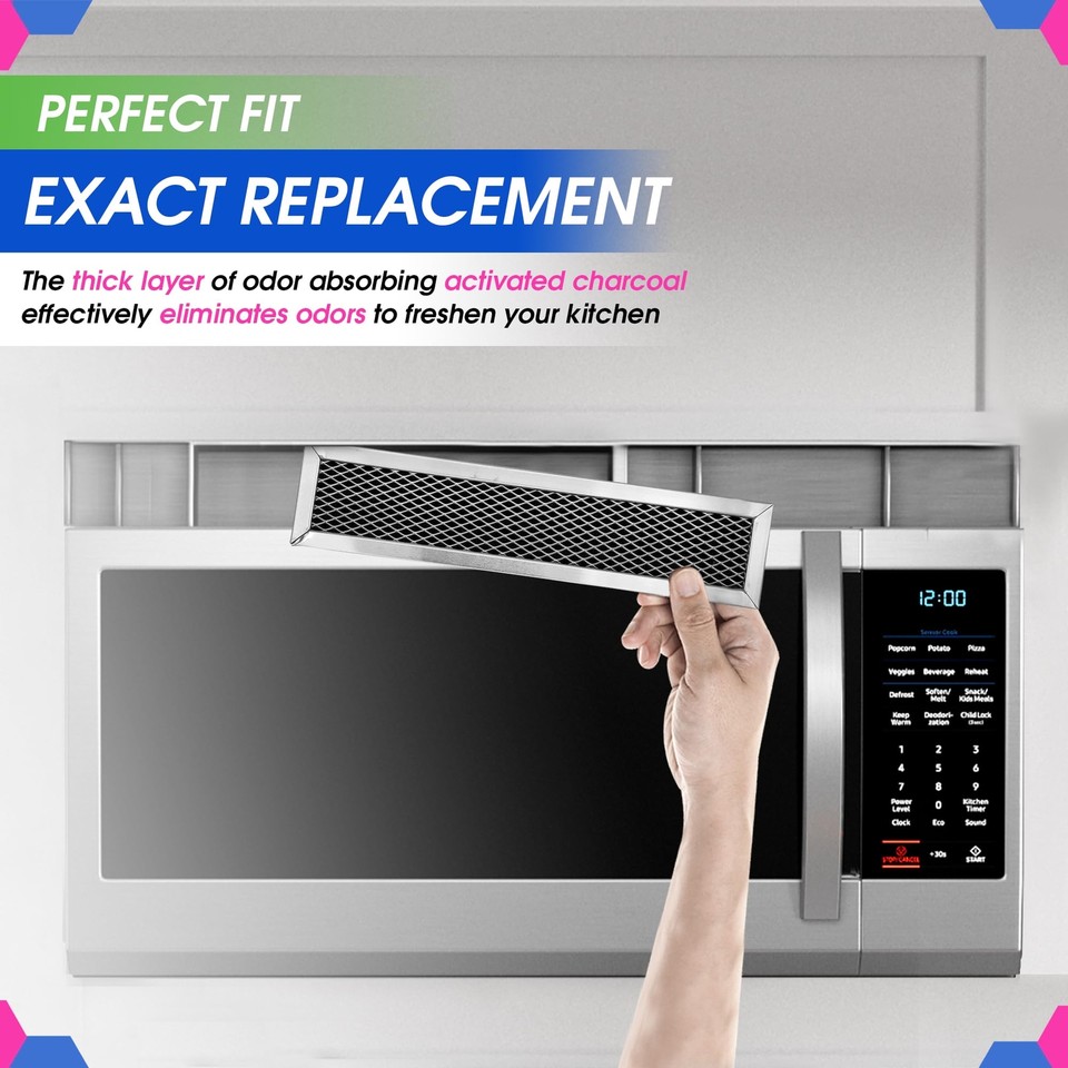 Microwave Filter Replacement 10.28" x 2.36" for GE JX81L WB02X11550 Frigidair... eBay