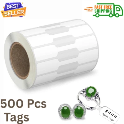 BRANDED 500Pcs Jewelry Tags Roll Price Identify Jewelry Price Tags Stickers Labels Ring
