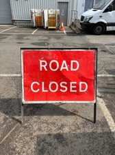 ROAD CLOSED Safety Site Road Sign metal