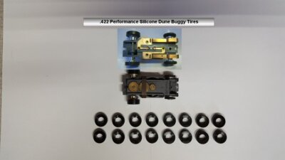 .422 10 Pair Aurora Indy Car Dune Buggy Performance Silicone Slot Car Tires C2