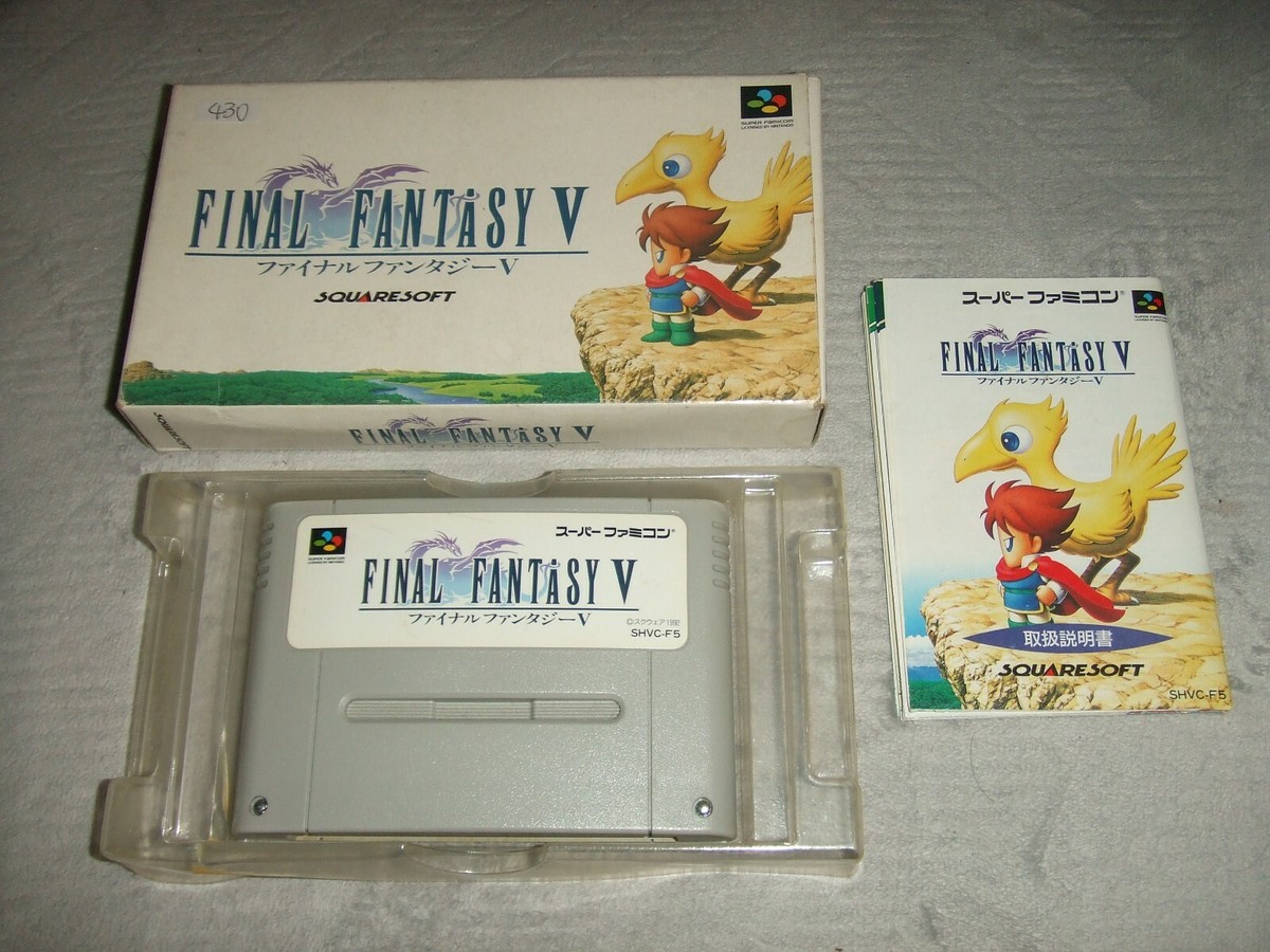 SFCソフト　ファイナルファンタジーⅤ FINAL FANTASY Ⅴ 5 FF With box Nintendo Super Family computer SFC
