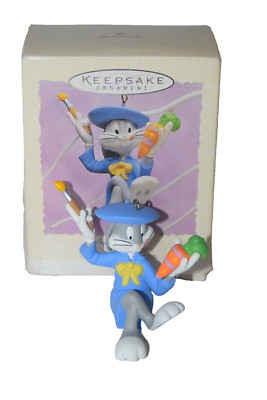 1995 Hallmark Easter Spring Ornament-BUGS BUNNY as an Artist Looney Tunes