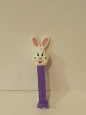 PEZ White Easter Bunny with Purple Candy Disp...