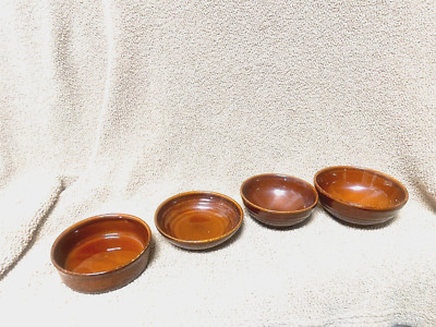 Churchill Brown dip bowls plate  (4) unit