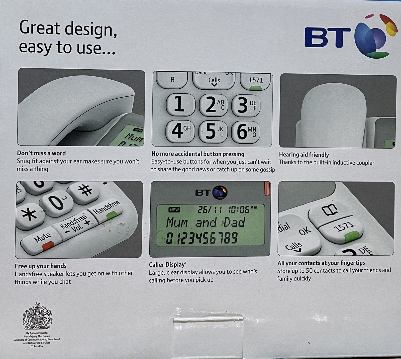 BT Decor 2200 Corded Telephone White (061127) eBay