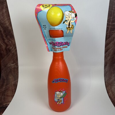 Empire Plastics Blow Mold Bamm-Bamm Ball Bat Hanna Barbera Tarboro USA