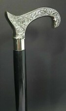 Vintage Silver Brass Derby Design Handle Wooden Walking Stick Nautical Cane NEW