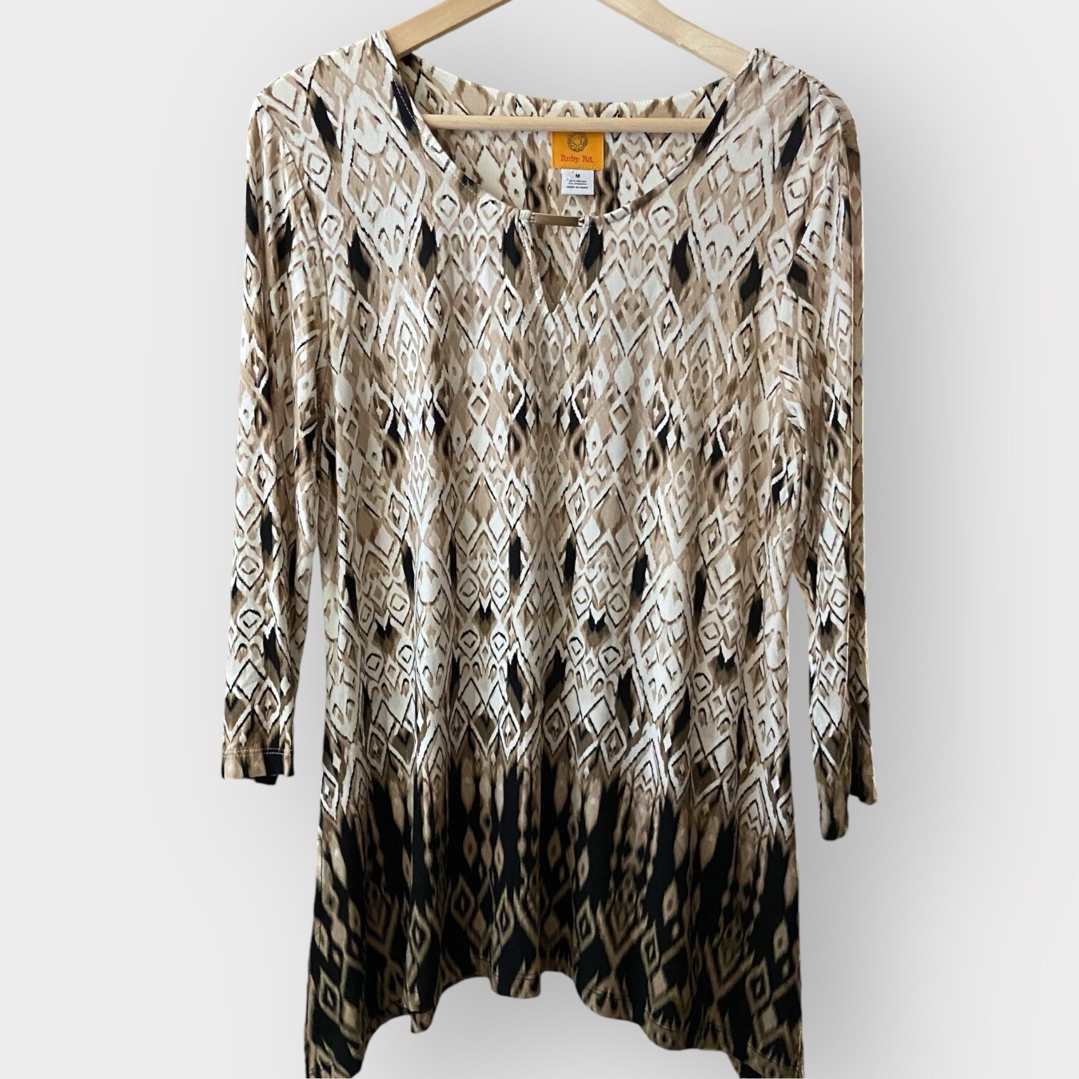 Ruby Rd. Womens Geometric Pullover Top Multicolor… - image 1