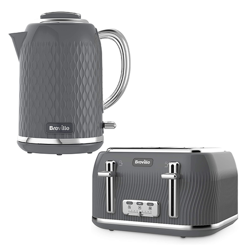 Grey Kettle and Toaster Extra Wide 
