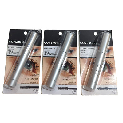 (3) COVERGIRL Exhibitionist Mascara Makeup, 805 Black Noir