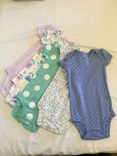 New Carter's 5-Pack Floral Dots Checkers Heart Bodysuits many sizes