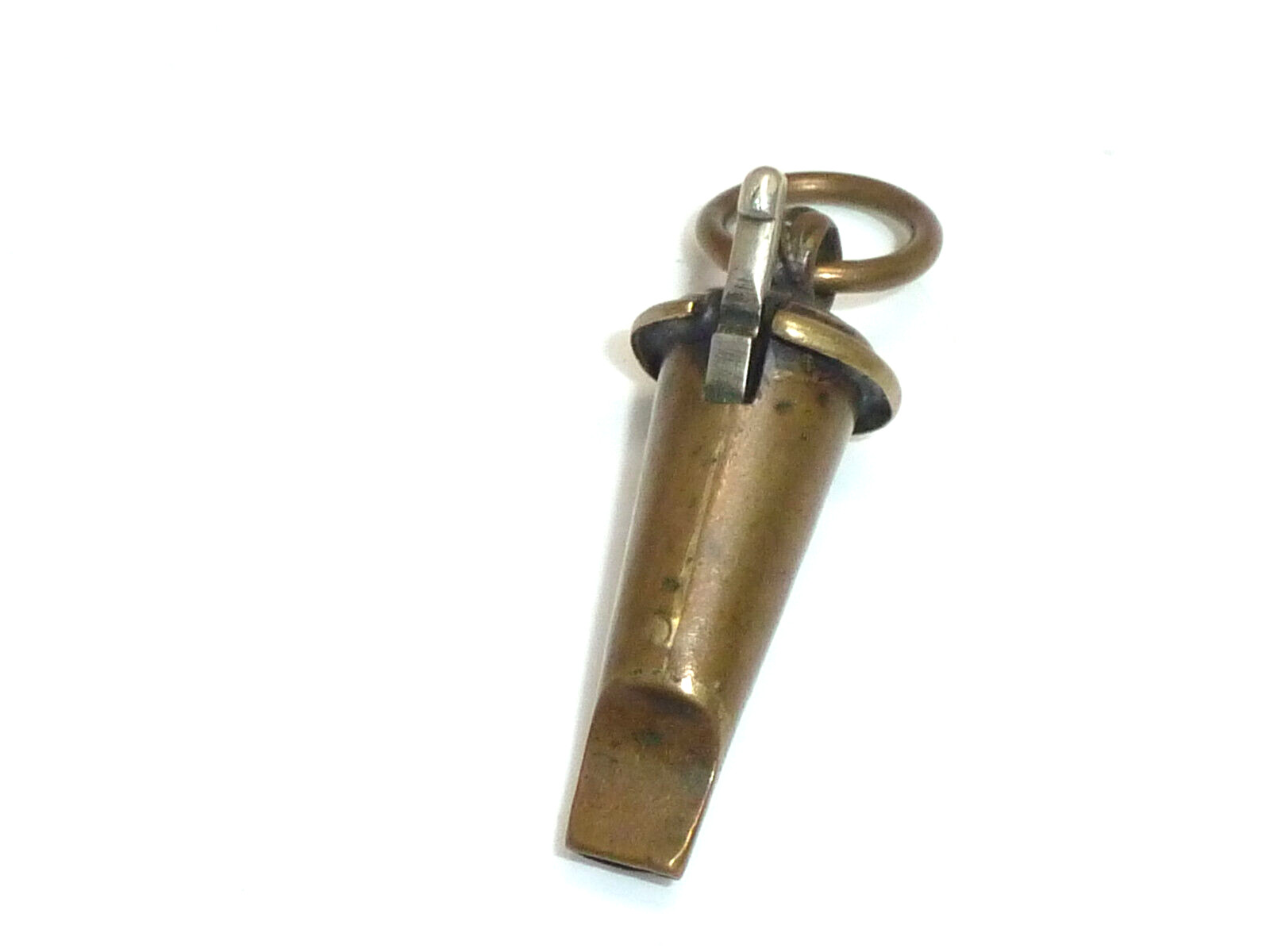 Antique 19th Century Beaufort Whistle Crossbelt Military Officers Brass Conical