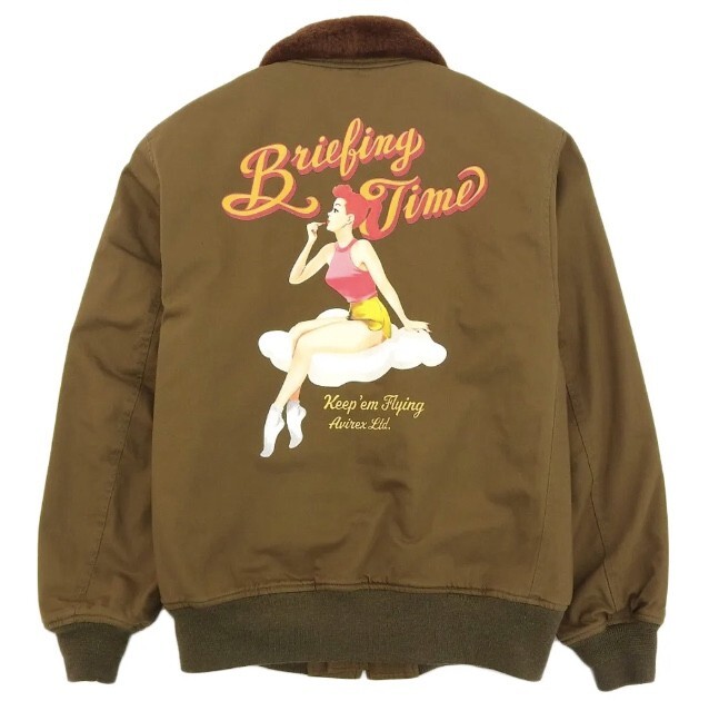 ジャケット・アウター AVIREX TYPE B-10 briefing Time size42 AVIREX B-10 Flight Jacket 