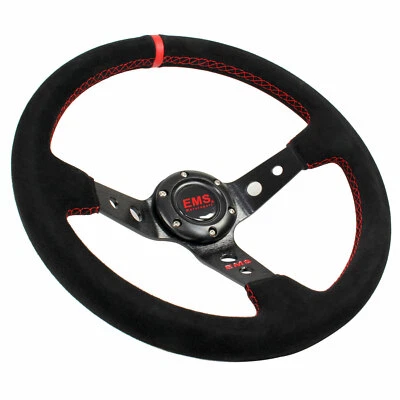 Volante deportivo de gamuza original EMS Motorsport volante 65 mm encajonado