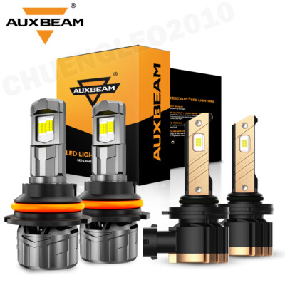 AUXBEAM Canbus LED Headlight High Low Fog Bulb 6500K For Nissan Murano 2003-2008