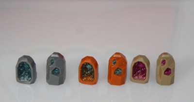 LEGO 1x1 Rock Crystals Geode Jewel Gems Dark Orange Dark Tan Set Of 6 NEW
