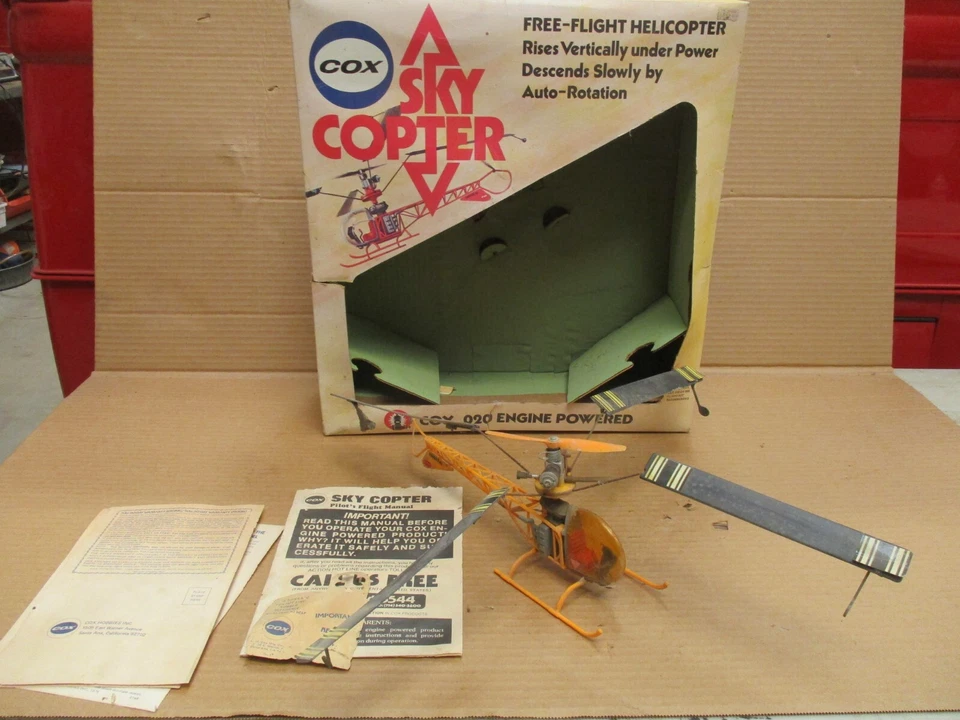 Vintage COX Skycopter in Original Box Gas Powered .020 - Image 2 of 4