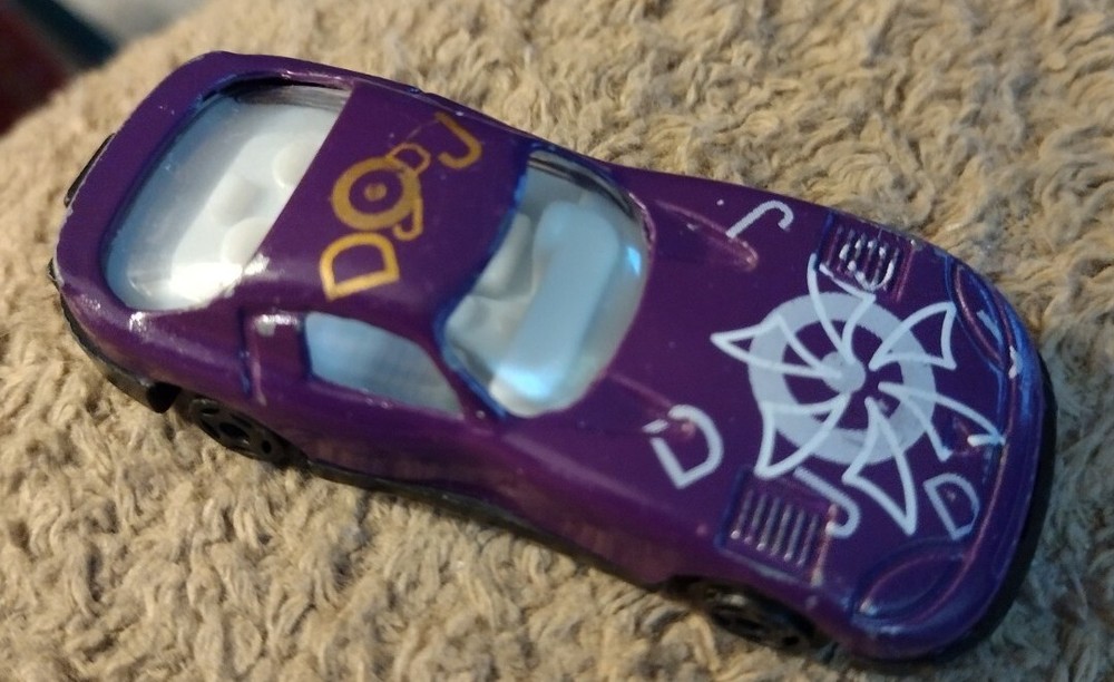 Vintage purple sports car unknown make model brand Diecast Collectible