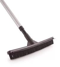 #RUBBER BRISTLE BROOM  CLEAN SWEEPING BRUSH SQUEEGIE TELESCOPIC HANDLE