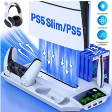 PS5 Cooling Station Accessories Vertical Stand for PS5 Slim PS5 Digital/Disc