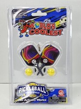 World's Smallest Coolest Pickleball Game Paddles  Balls  Keychain Works - NEW