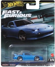 NEW Hot Wheels Premium Fast & Furious 1996 NISSAN 180SX TYPE X 1:64 HVR62 Car