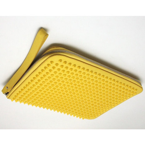 Christian Louboutin CRIS CASE Spikes, Yellow Leather [EX] Limited