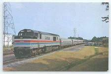 Postcard The Palmetto Amtrak Train Leaving Richmond Virginia Station