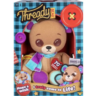 Thready Bear 23001 Interactive 14'' Plush Teddy Bear, 70+ Expressions & Reactions